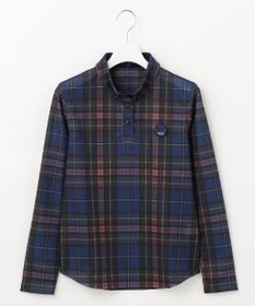 23区GOLF 【WOMEN】【日本製】チェック柄 長袖ポロシャツ