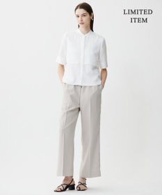 ICB L 【WEB限定・接触冷感・速乾・洗える】シルキーツイル 半袖クロップドシャツ