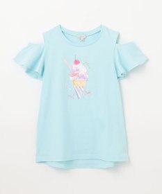 ANY KIDS 接触冷感 しろくま オフショルダー Tシャツ