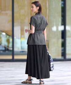 自由区 【XSサイズ～/洗える】キュプラリネンシャンタン ブラウス