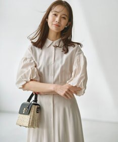 組曲 S 【WEB限定カラーあり】ボリュームスリーブシャツワンピース
