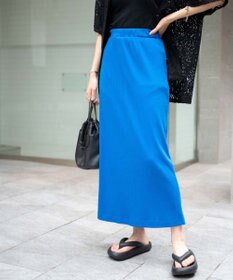 WEGO カラーリブイージーロングスカート