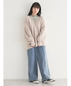 earth music&ecology ロングシャギーＶネックカーディガン