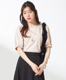 ANY SIS S 【撥水・汗ジミ防止・UVケア・洗える】スーピマスムース 袖タック Tシャツ