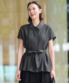 自由区 【XSサイズ～/洗える】キュプラリネンシャンタン ブラウス