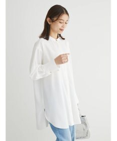 Green Parks イージーケア　比翼ボタンチュニック