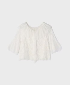 GRACE CONTINENTAL レースコンビフリルブラウス