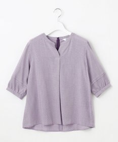 J.PRESS LADIES S 【洗える】ウォッシャブルキュプラツイル キーネック ブラウス