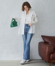 WEGO 【美脚パンツ】ストレッチフレアデニムパンツ