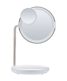 YAMATO テーブル＆キッチン 【フェスティノ】充電式LEDファンミラー  ホワイト  SMHB-032-WH