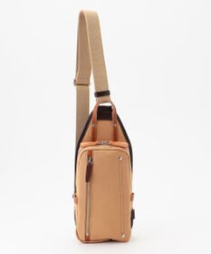 UNBILLION Otias 8号キャンバス牛革付属タテ型ボディバッグ