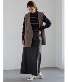 Te chichi 配色レイヤードリブニットプルオーバー