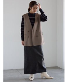 Te chichi 配色レイヤードリブニットプルオーバー