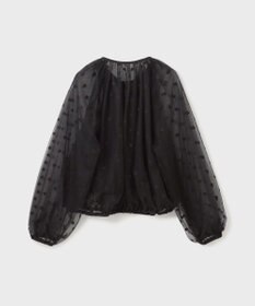 GRACE CONTINENTAL チュールノーカラーブルゾン