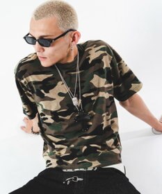WEGO 【ユニセックス着用ITEM/MLサイズ展開】ケミカルウォッシュパターンT(SS)