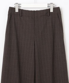 J.PRESS LADIES アルガンシルク チェック ストレート パンツ