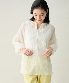 ANY L バルーンスリーブスキッパーブラウス