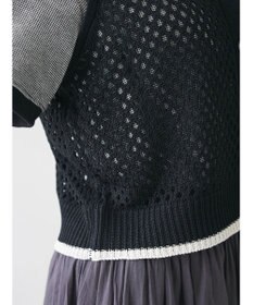 CRAFT STANDARD BOUTIQUE 配色メッシュニットビスチェ