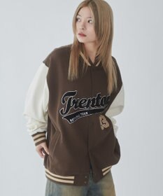 WEGO 【ユニセックス着用ITEM/MLサイズ展開】サガラワッペンスウェットスタジャン