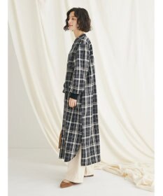 CRAFT STANDARD BOUTIQUE 先染めチェック（小）バンドカラー袖ＲＩＢ　ＯＰ