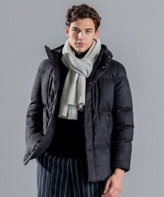 JOSEPH HOMME メランジヘリンボンストライプ　マフラー