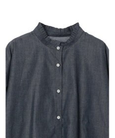 earth music&ecology スタンドフリルシャツ