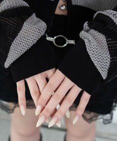 WEGO 刺繍ロゴメッシュニットパーカー