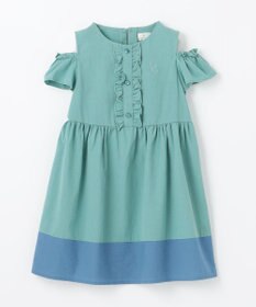 組曲 KIDS 【UVケア】【110-140㎝】バイカラー ワンピース