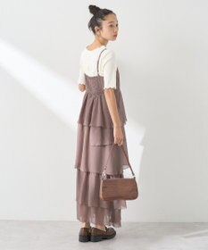 earth music&ecology アシンメトリーティアードワンピース