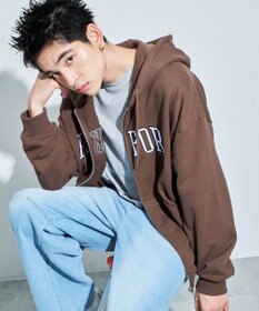 WEGO ワッペンロゴジップパーカー