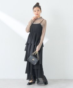 earth music&ecology アシンメトリーティアードワンピース