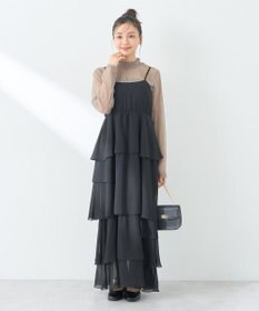 earth music&ecology アシンメトリーティアードワンピース