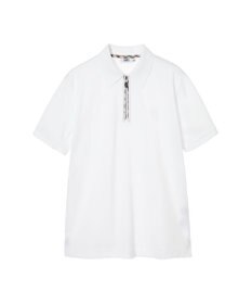 DAKS フロントジップ ハウスチェックパイピング ポロシャツ