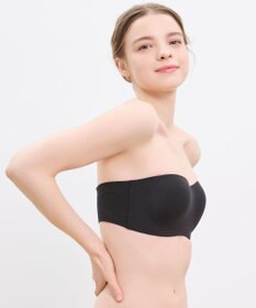 une nana cool ストラップレス 1/2カップ ノンワイヤーブラジャー