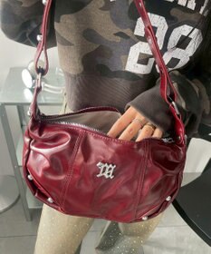 WEGO メタルパーツハーフムーンバッグ