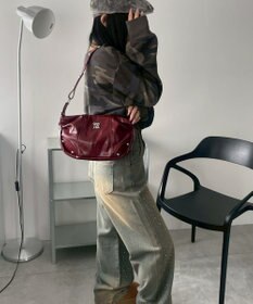 WEGO メタルパーツハーフムーンバッグ