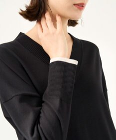 UNFILO L 【Lサイズ・WEB限定】マイビューティニット  Vネックワンピース