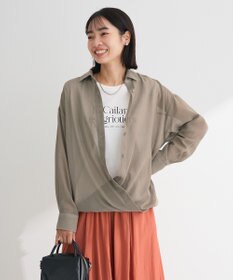 Green Parks カシュクールシアーシャツ