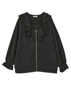 earth music&ecology 【裏毛】フリルカラーＺｉｐウラケブルゾン