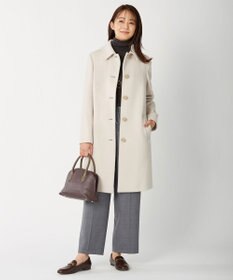 J.PRESS LADIES スーパー110S ショートビーバー ステンカラー コート