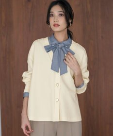 ANY SIS L カットジョーゼット カーディガン