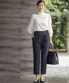 組曲 L 【KUMIKYOKU NAVY】スタンドフリルシャーティング ブラウス