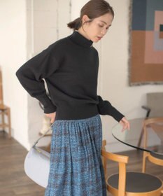 組曲 L 【2WAY・WEB限定】ウールカシミヤミックス ハイネックニット