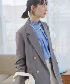 WEGO 【ANGIE VINTAGE/S/Mサイズ展開 / オケージョン対応 / セレモニー対応】ゴールドボタン テーラードジャケット / 金ボタン ダブル ブレザー