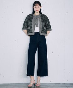 自由区 【カトリエムブーケ】Lame tweed ボウタイディテールジャケット