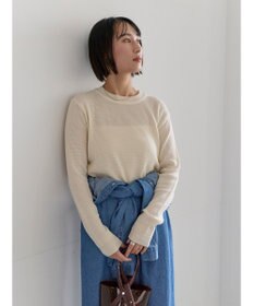 Te chichi チャーム付きワッフルニットプルオーバー