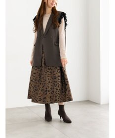 Te chichi レオパードジャガードフレアスカート《2025Autumn catalog vol.2 item》