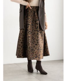 Te chichi レオパードジャガードフレアスカート《2025Autumn catalog vol.2 item》