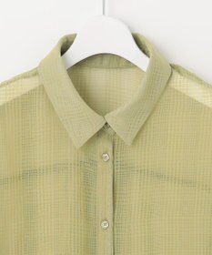 Feroux シアーチェック ブラウス