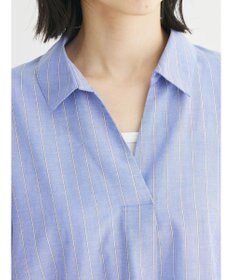 Green Parks 綿麻混スキッパーシャツ